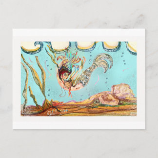 マーメイドが実行 ポストカード