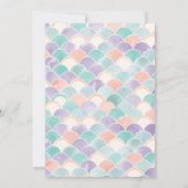 マーメイドが誕生日パーティーの招待状に飛び込む 招待状 (裏面)