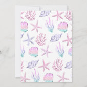 マーメイドが5歳の誕生日パーティーにダイビング 招待状 (裏面)