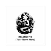 マーメイドこれは蔵書票 ラバースタンプ (インプリント)