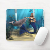 マーメイドとイルカ マウスパッド (マウス)