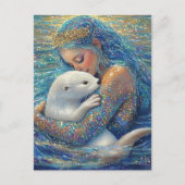マーメイドとオッター ポストカード (正面)