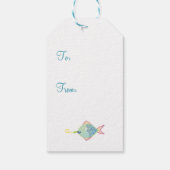 マーメイドとカップケーキ誕生日ギフトラベル ギフトタグ (裏面)