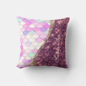 マーメイドとグリッター クッション (正面)