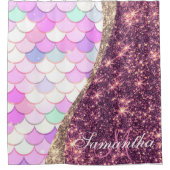 マーメイドとグリッター シャワーカーテン (正面)