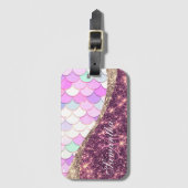 マーメイドとグリッター ラゲッジタグ (正面縦)