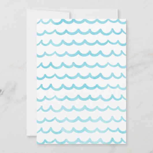 マーメイドとサメの誕生日パーティーの招待状 招待状 (裏面)