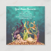 マーメイドとシーホースアンダーザシービーチ スクエア名刺 (裏面)