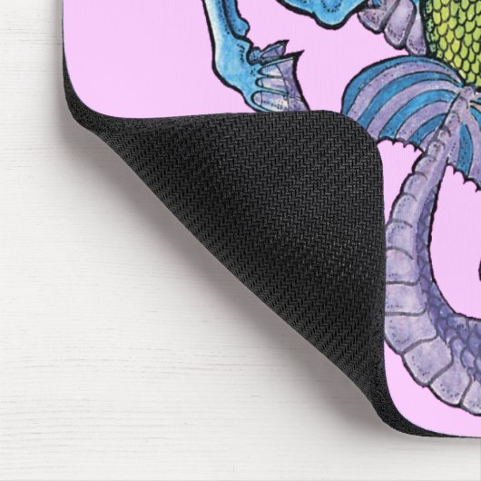 マーメイドとシーホース水カラーマウスパッド マウスパッド (コーナー)