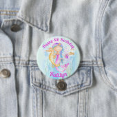 マーメイドとシーホース第8誕生日名前をカスタムする 缶バッジ (インサイチュ)