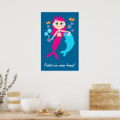 マーメイドとドルフィ保護ー：我々の海友達！ ポスター (キッチン)