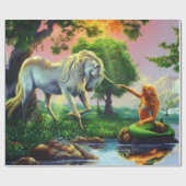 マーメイドとユニコーン ラッピングペーパー (フラット)