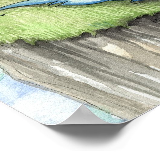 マーメイドとリトル・フェアリーのポスタープリント ポスター (角)