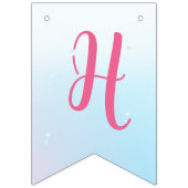 マーメイドと友達のガーリー誕生日パーティー バンティングフラッグ (第2の旗)