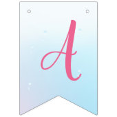 マーメイドと友達のガーリー誕生日パーティー バンティングフラッグ (第3の旗)