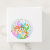 マーメイドと友達のガーリー誕生日パーティー フェイバータグ (インサイチュ)