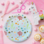 マーメイドと友達のガーリー誕生日パーティー ペーパープレート (パーティー)