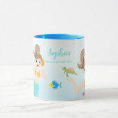 マーメイドと友達のガーリー誕生日パーティー マグカップ (中央)