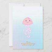 マーメイドと友達のガーリー誕生日パーティー 招待状 (裏面)