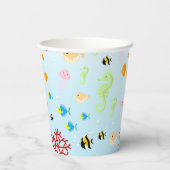 マーメイドと友達のガーリー誕生日パーティー 紙コップ (裏面)