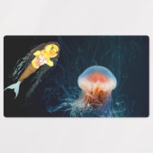 マーメイドと彼女の友人ラベルのダニ ラベル (デザイン2)