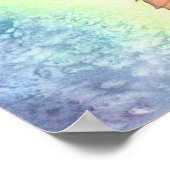 マーメイドと月のバブルファンタジー ポスター (角)