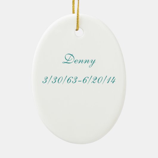 マーメイドと月のファンタジー芸術記憶 セラミックオーナメント (裏面)