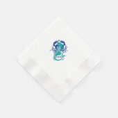 マーメイドと海洋生物カクテルナプキン 縁ありカクテルナプキン (角)