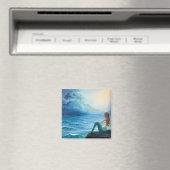 マーメイドと船で海のアートマグネット マグネット (インサイチュ (食洗機))