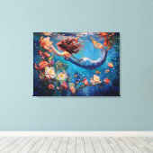 マーメイドと花ザシーアキャンバスプリント キャンバスプリント (インサイチュ (ウッドフロア))