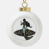 マーメイドとUFO セラミックボールオーナメント (正面)
