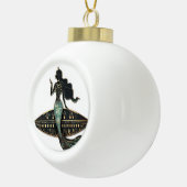 マーメイドとUFO セラミックボールオーナメント (右)