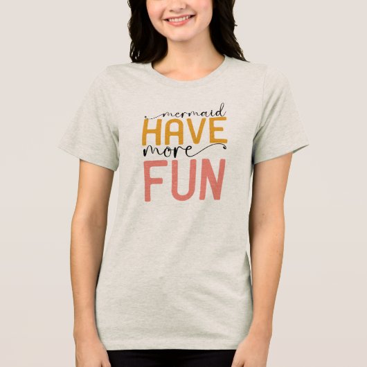 マーメイドのおもしろい トライブレンドTシャツ (正面)