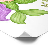 マーメイドのぬりえポスター 海の子供部屋インテリア ポスター (角)