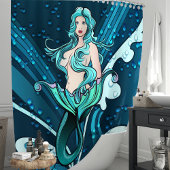 マーメイドのイラスト シャワーカーテン