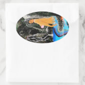 マーメイドのグロット 楕円形シール (バッグ)