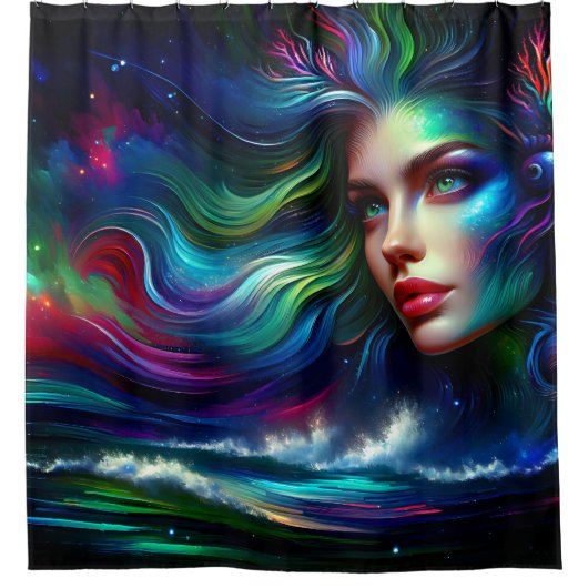 「マーメイドのスターライトワルツ」 シャワーカーテン (正面)