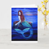 「マーメイドのディナー」のノートカード カード (黄色い花)