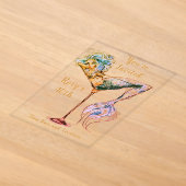マーメイドのマティーニグラスパーティー オーダーメイド アクリル招待状 (レイダウン)
