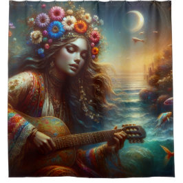 『マーメイドのメロディック・オアシス』 シャワーカーテン