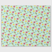 マーメイドのレインボーお洒落タメの誕生日 ラッピングペーパー (フラット)