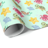 マーメイドのレインボーお洒落タメの誕生日 ラッピングペーパー (ロールコーナー)