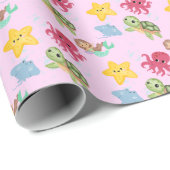 マーメイドのレインボーお洒落タメの誕生日 ラッピングペーパー (ロールコーナー)