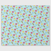 マーメイドのレインボーお洒落タメの誕生日 ラッピングペーパー (フラット)