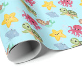 マーメイドのレインボーお洒落タメの誕生日 ラッピングペーパー (ロールコーナー)