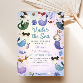 マーメイドの三番目の誕生日が海の下 招待状