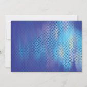 マーメイドの下の海ブルー&パープル写真 招待状 (裏面)