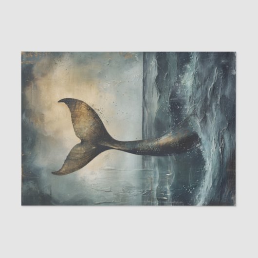 マーメイドの別れのデコパージュティッシュペーパー 薄葉紙 (正面)