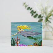 マーメイドの友人はがき ポストカード (スタンド正面)