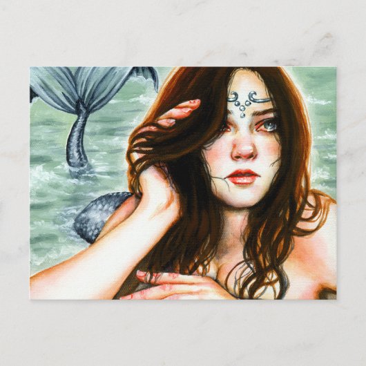マーメイドの嘆きの葉書 ポストカード (正面)